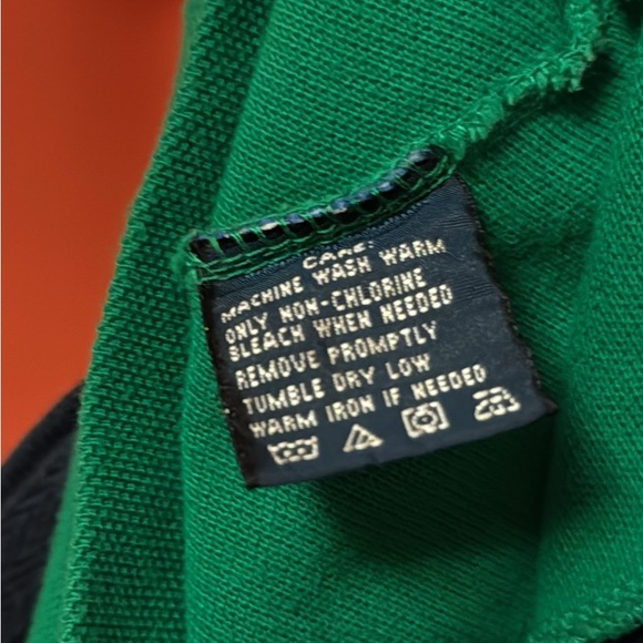 Rugby by Ralph Lauren Green and Navy Polo Shirt - Picture 6 of 8
